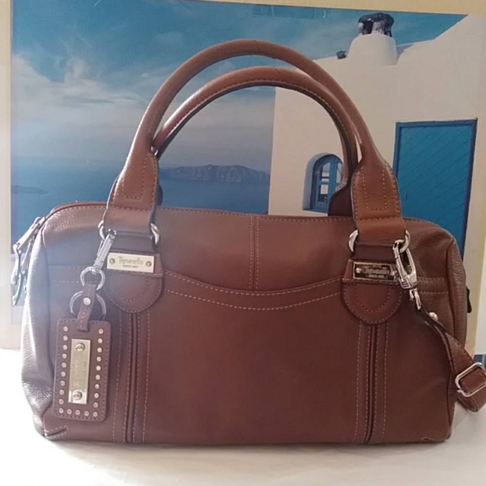 Tignanello brown leather shoulder bag